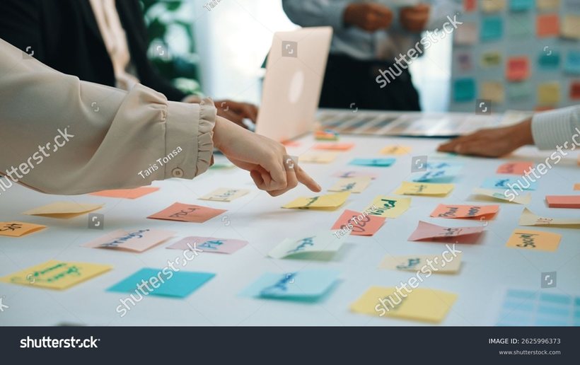 Session d'idéation sur post-its